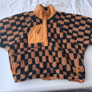 Free people movement jacket in toasted coconut, size medium.